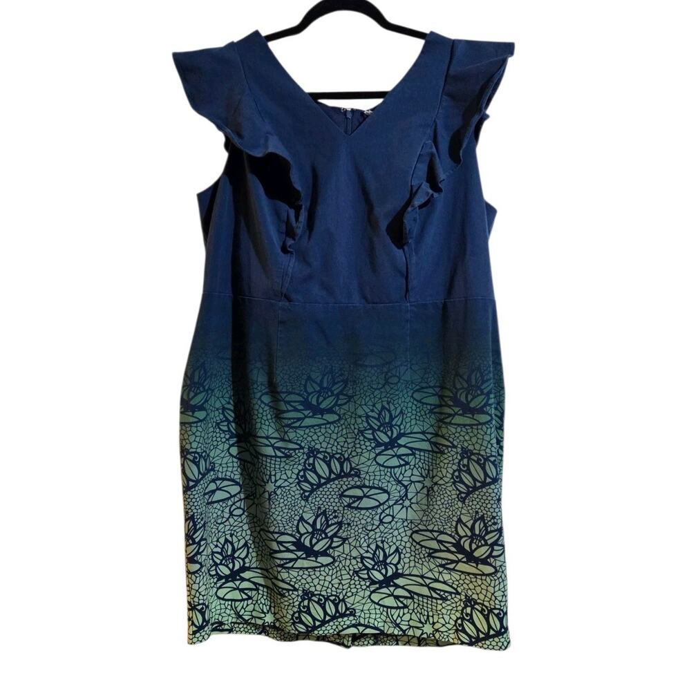 Disney Dress Shop Princess Tiana Princess & the Frog Dress Plus Sz 1X Blue Green
